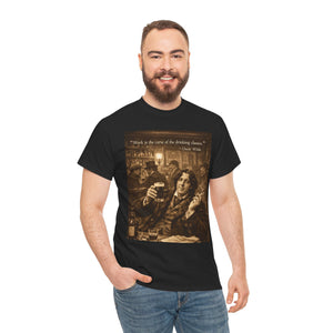 “Work Is the Curse of the Drinking Classes” Oscar Wilde T-Shirt