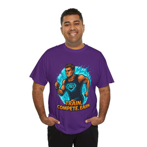 Train. Compete. Earn. – Bold Collection T-shirt