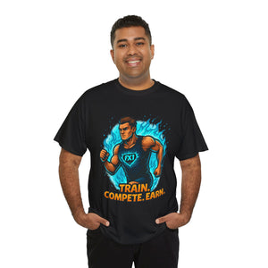 Train. Compete. Earn. – Bold Collection T-shirt