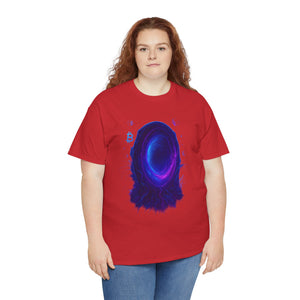 Neon Crypto Portal– Blockchain Wormhole Glow T-shirt