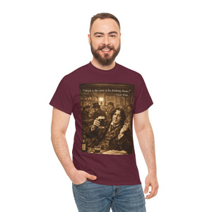 “Work Is the Curse of the Drinking Classes” Oscar Wilde T-Shirt