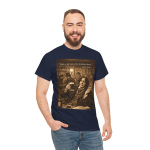 “Work Is the Curse of the Drinking Classes” Oscar Wilde T-Shirt