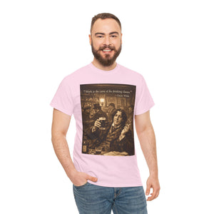 “Work Is the Curse of the Drinking Classes” Oscar Wilde T-Shirt